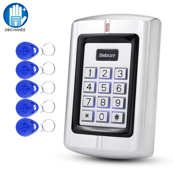 OBO HANDS Sebury Metal Access Control Keypad Board RFID Controller Standalone Acess Control System + 5pcs 125KHz EM Keyfobs tags
OBO HANDS Sebury Metal Access Control Keypad Board RFID Controller Standalone Acess Control System + 5pcs 125KHz EM Keyfobs tags