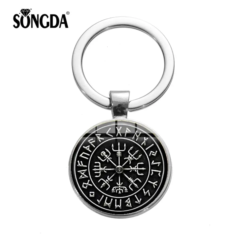 SONGDA Norse Vikings Symbol Steampunk Key Ring Vegvisir Viking Compass Amulet Retro Runic Pendant Crystal Key Chain Accessories
SONGDA Norse Vikings Symbol Steampunk Key Ring Vegvisir Viking Compass Amulet Retro Runic Pendant Crystal Key Chain Accessories
