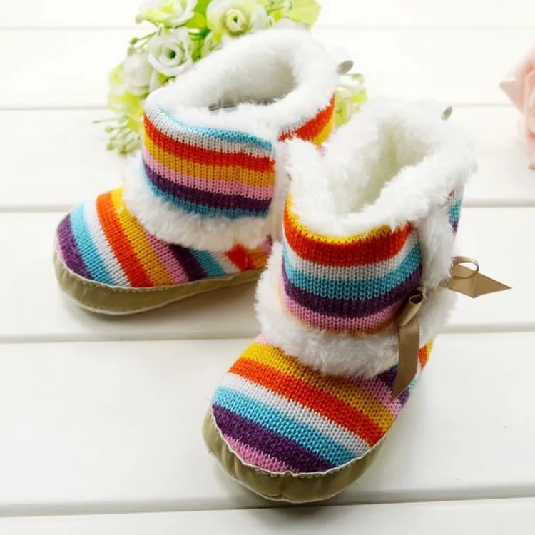 New Arrival Rainbow Baby Boots Winter Female Girls Snow Booties Soft Plush Toddlers Baby Shoes First Walkers 4404
New Arrival Rainbow Baby Boots Winter Female Girls Snow Booties Soft Plush Toddlers Baby Shoes First Walkers 4404