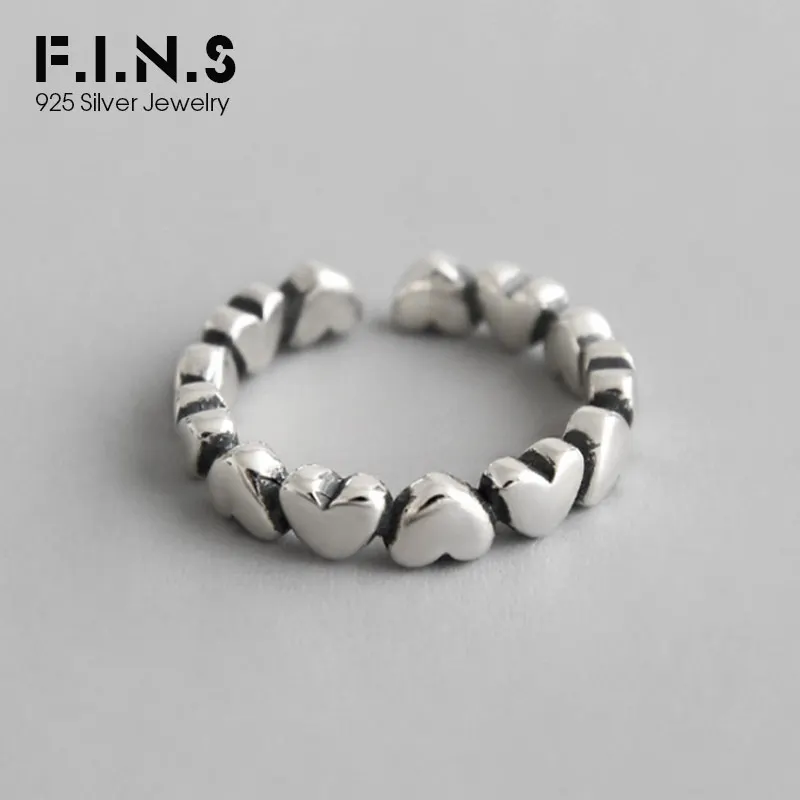 F.I.N.S Pure S925 Sterling Silver Ring Tiny Heart Rings Simple Vintage Silver 925 Wedding Rings for Women Korean Fashion Jewelry
F.I.N.S Pure S925 Sterling Silver Ring Tiny Heart Rings Simple Vintage Silver 925 Wedding Rings for Women Korean Fashion Jewelry