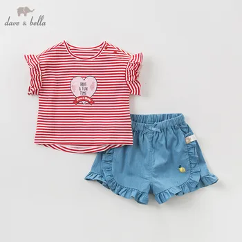 DBH10291 Dave bella summer baby girl clothing sets cute love striped children suits infant high quality clothes girls outfit
DBH10291 Dave bella summer baby girl clothing sets cute love striped children suits infant high quality clothes girls outfit