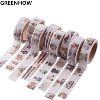 GREENHOW Cute Cat color paper washi tape 15mm*7m masking decorative stickers for frame notebook scrapbooking Stationery 1072
GREENHOW Cute Cat color paper washi tape 15mm*7m masking decorative stickers for frame notebook scrapbooking Stationery 1072