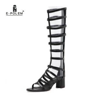 Fashion Women's Rome Sandals Leg Shoes Black PU Leather Zipper Shoes Special For Female Lady Dressing Party
Fashion Women's Rome Sandals Leg Shoes Black PU Leather Zipper Shoes Special For Female Lady Dressing Party