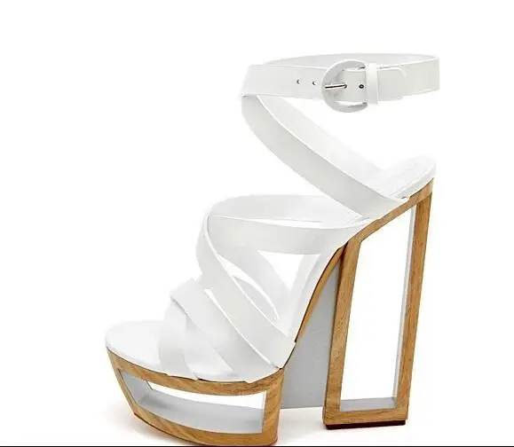 Black White Strange Heel Women Sandals Cut-out Hollow Platform Gladiator Sandals Women Banquet Dress Shoes
Black White Strange Heel Women Sandals Cut-out Hollow Platform Gladiator Sandals Women Banquet Dress Shoes