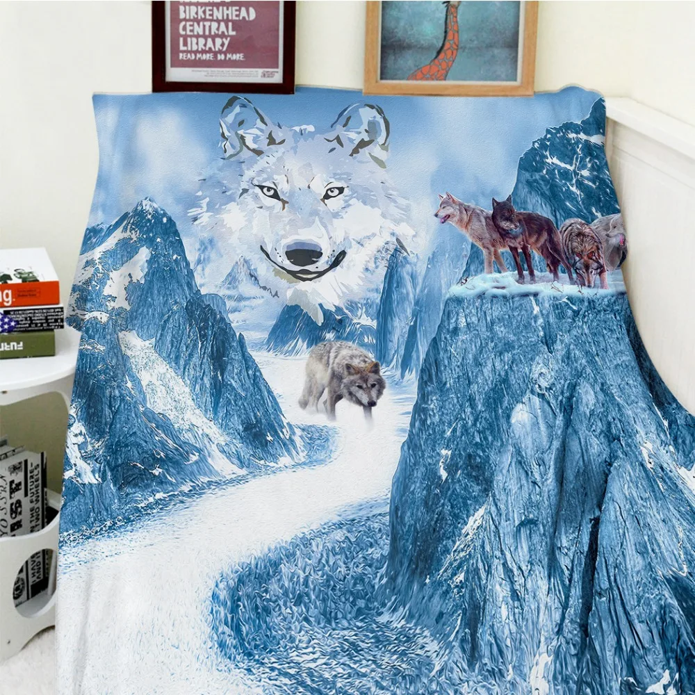Blankets Comfort Soft Plush Easy Care Beautiful Snow Mountain Wolves Totem Landscape Warm Throw Cobertor For Sofa Bed
Blankets Comfort Soft Plush Easy Care Beautiful Snow Mountain Wolves Totem Landscape Warm Throw Cobertor For Sofa Bed