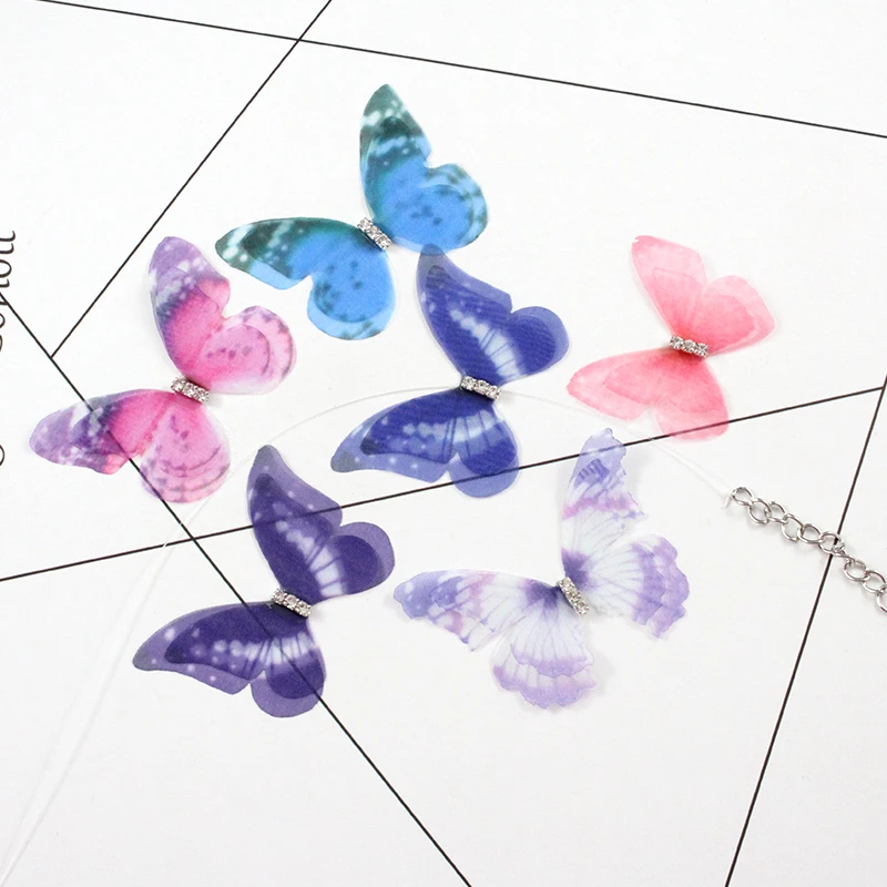 10PCS Organza Fabric Butterflies Miniature with Rhinestone for Craft Jewelry Making Earrings Findings Fairy Charm
10PCS Organza Fabric Butterflies Miniature with Rhinestone for Craft Jewelry Making Earrings Findings Fairy Charm