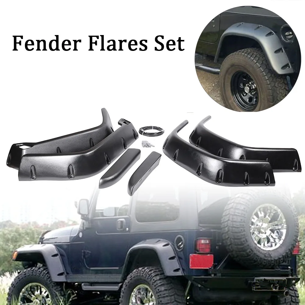 7" Wheel Eyebrow Fender Flares Proof Cover Guard Mudguards Protector Trim Set For Jeep Wrangler TJ 1997-2006 Wide Extended 6PCS
7" Wheel Eyebrow Fender Flares Proof Cover Guard Mudguards Protector Trim Set For Jeep Wrangler TJ 1997-2006 Wide Extended 6PCS