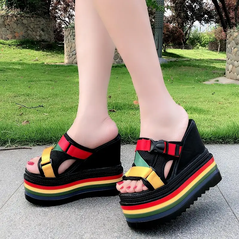 Summer fashion wear women's slippers 2018 new wild super high with 15CM platform slippers
Summer fashion wear women's slippers 2018 new wild super high with 15CM platform slippers