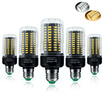 

LED Lamp Smart IC E14 E27 LED Bulb SMD5736 3W 5W 7W 9W 12W 15W 18W No Flicker Chandelier Corn Light FOR Home Decor AC 85V-265V