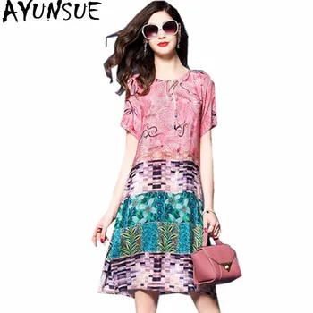 AYUNSUE Fashion 2020 Vintage Silk Print Floral Dress Women Short Sleeve Casual Slim Pink Summer Dresses Plus Size Vestido WXF772
AYUNSUE Fashion 2020 Vintage Silk Print Floral Dress Women Short Sleeve Casual Slim Pink Summer Dresses Plus Size Vestido WXF772