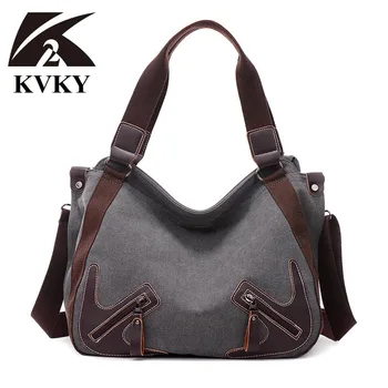 KVKY Vintage Women's Bags Canvas Handbags Female Famous Designer Shoulder Bag Ladies Tote Fashion Large Sac a Main bolsos Muje
KVKY Vintage Women's Bags Canvas Handbags Female Famous Designer Shoulder Bag Ladies Tote Fashion Large Sac a Main bolsos Muje