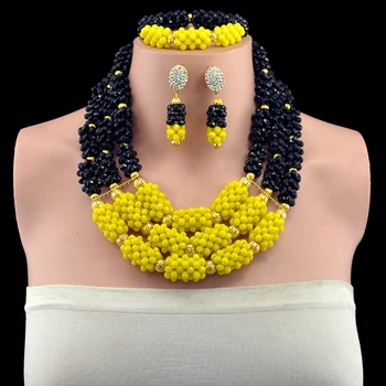 Wonderful Yellow Black Nigerian Wedding African Beads Jewelry Set Gold-color Dubai Crystal Rhinestone Necklace Set Free Shipp
Wonderful Yellow Black Nigerian Wedding African Beads Jewelry Set Gold-color Dubai Crystal Rhinestone Necklace Set Free Shipp