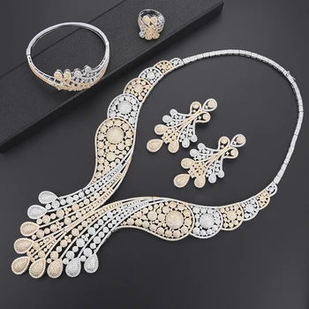 SISCATHY 2019 New Trendy Big Statement Collar Necklace/Earrings/Ring/Bracelet Jewelry Set for Women Wedding Jewelry Findings
SISCATHY 2019 New Trendy Big Statement Collar Necklace/Earrings/Ring/Bracelet Jewelry Set for Women Wedding Jewelry Findings
