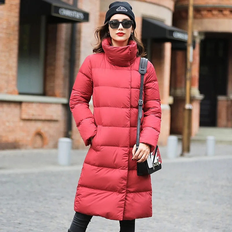 Новинка 2017 года Зимняя коллекция для женщин пуховик куртка теплая Высокое