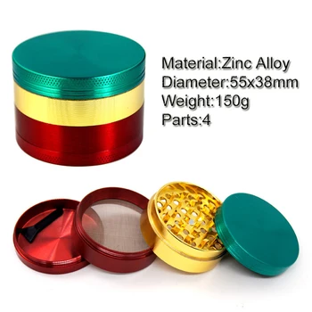 Beautiful Big Herb Grinder Grinder Tobacco Crusher 55mm 4 Layer Metal Wiet Smoke Smoking Pipe Accessories
Beautiful Big Herb Grinder Grinder Tobacco Crusher 55mm 4 Layer Metal Wiet Smoke Smoking Pipe Accessories