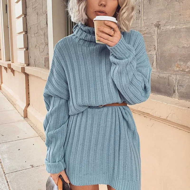 Elegant Knitted Dress Women Autumn Turtleneck Female Loose Sweater Dress Sexy Holiday Solid Ladies Winter teal vestidos
Elegant Knitted Dress Women Autumn Turtleneck Female Loose Sweater Dress Sexy Holiday Solid Ladies Winter teal vestidos