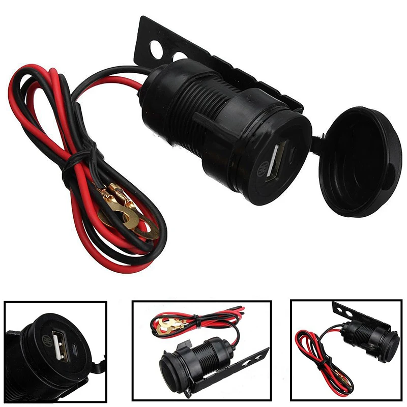 12V Black Waterproof Motorcycle Handlebar Cell Phone USB Charger Power Adapter high quality suitable for moto
12V Black Waterproof Motorcycle Handlebar Cell Phone USB Charger Power Adapter high quality suitable for moto
