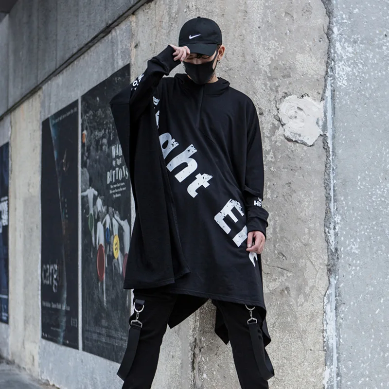 Mens High Street Hip Hop Punk Hoodie Loose Shawls Jacket Oversized Male Fashion Casual Hooded Sweatshirt Cloak Stage Costumes
Mens High Street Hip Hop Punk Hoodie Loose Shawls Jacket Oversized Male Fashion Casual Hooded Sweatshirt Cloak Stage Costumes