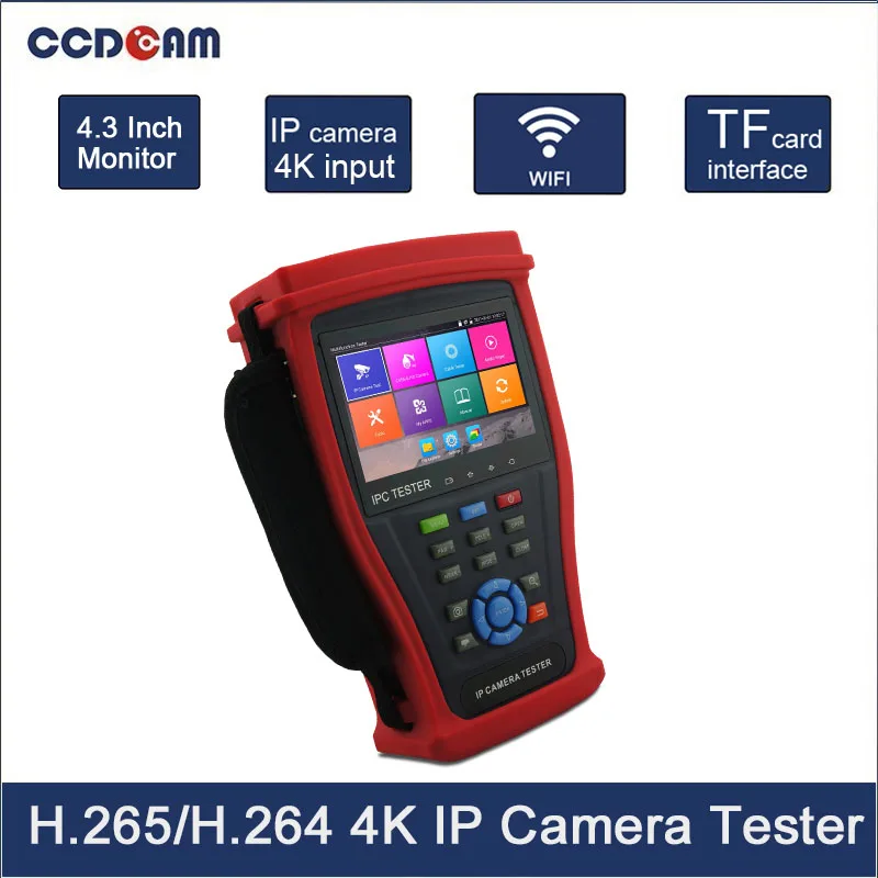 4 3 дюймовый тестер IP камеры H.265 4K аналоговый CVBS CCTV с TDR кабелем AHD CVI TVI SDI HDMI