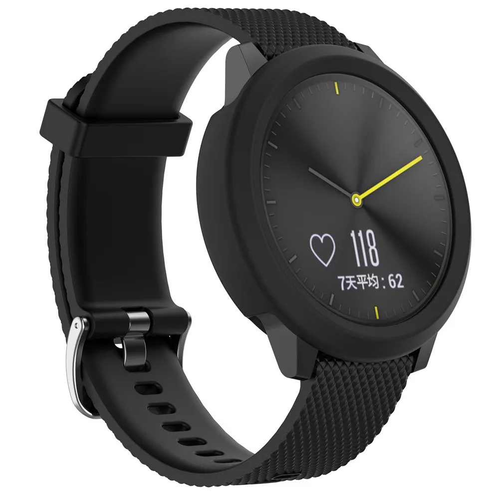 High Quality Silicone Soft Case Cover Skin Protector Bumper For Garmin vivomove HR Comfortable Touch Feeling 42.5mm Black L0322
High Quality Silicone Soft Case Cover Skin Protector Bumper For Garmin vivomove HR Comfortable Touch Feeling 42.5mm Black L0322