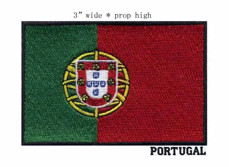 Portugal 3" wide embroidery flag patch for military insignia/iron-on transfers/patch logo
Portugal 3" wide embroidery flag patch for military insignia/iron-on transfers/patch logo