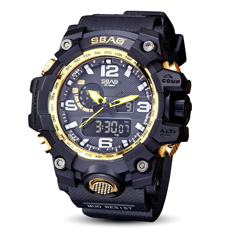 Military Waterproof Sport Digital Watches for Men LED Dual Display Men's Quartz Wristwatch Clock Man 1545 Relogio Homme Watches
Military Waterproof Sport Digital Watches for Men LED Dual Display Men's Quartz Wristwatch Clock Man 1545 Relogio Homme Watches