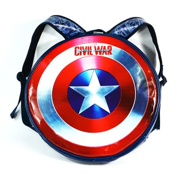 Anime Captain America LOGO Backpack Civil War Avengers Super Hero Students Boy Girl School Bags Round Shape Leather Bag mochila
Anime Captain America LOGO Backpack Civil War Avengers Super Hero Students Boy Girl School Bags Round Shape Leather Bag mochila