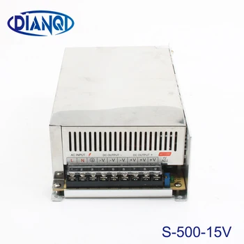 DIANQI power suply 15v 500w input 220v ac to dc power supply ac dc converter high quality led driver S-500-15
DIANQI power suply 15v 500w input 220v ac to dc power supply ac dc converter high quality led driver S-500-15