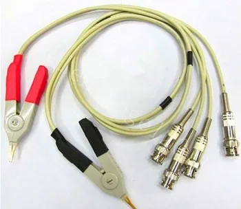 NEW 1 Set Kelvin Clip for LCR Meter with 4 BNC Test Wires