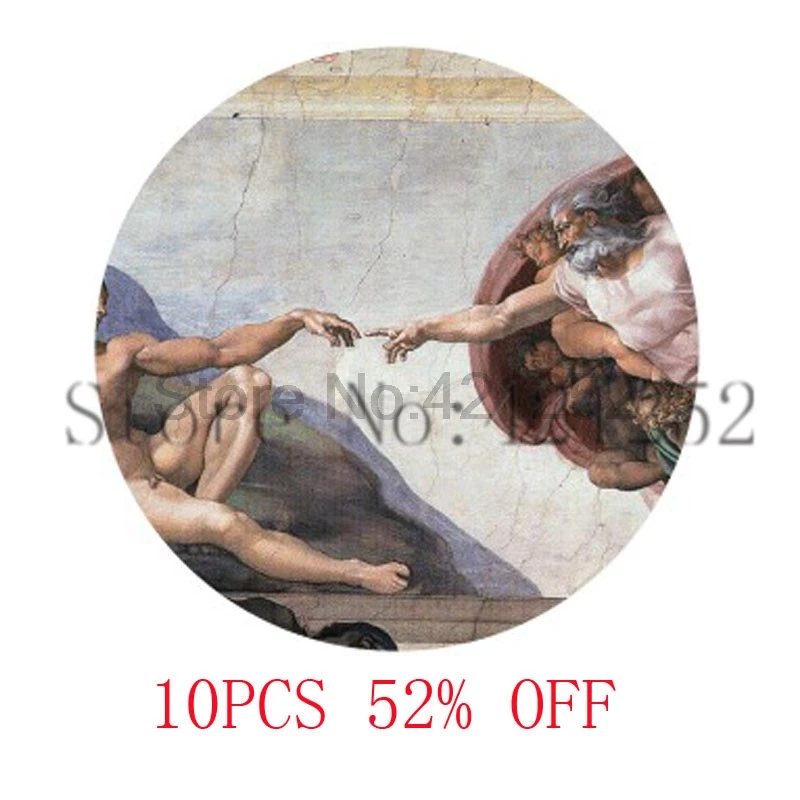 Michelangelo's The Creation of Adam Sistine Chapel Necklace keyring bookmark cufflink earring
Michelangelo's The Creation of Adam Sistine Chapel Necklace keyring bookmark cufflink earring