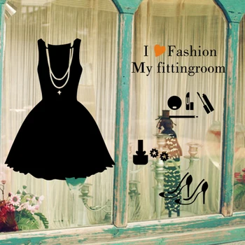 Supermarket retail clothing boutique shop windows and decorative stickers affixed creative personality arrangement backdrop
Supermarket retail clothing boutique shop windows and decorative stickers affixed creative personality arrangement backdrop