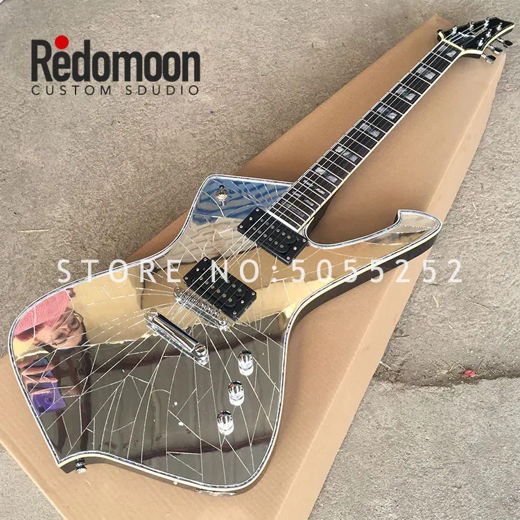 Factory custom guitar 6 strings electric guitar with Broken mirror top rosewood fingerboard musical instrument shop
Factory custom guitar 6 strings electric guitar with Broken mirror top rosewood fingerboard musical instrument shop