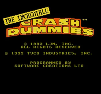 Incredible Crash Dummies, The Region Free 60 Pin 8Bit Game Card For Subor Game Players
Incredible Crash Dummies, The Region Free 60 Pin 8Bit Game Card For Subor Game Players