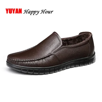Fashion Loafers Men Winter Shoes Genuine Leather Mens Shoes Casual Men's Business Shoes Warm Plush Black Loafers A450
Fashion Loafers Men Winter Shoes Genuine Leather Mens Shoes Casual Men's Business Shoes Warm Plush Black Loafers A450