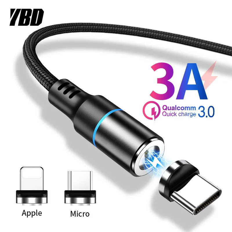 YBD 1m Magnetic Charger For iPhone 7 XS Max XR cable 3A Fast Charging Type C Magnet Charging for huawei p30 p20 pro Date wire
YBD 1m Magnetic Charger For iPhone 7 XS Max XR cable 3A Fast Charging Type C Magnet Charging for huawei p30 p20 pro Date wire