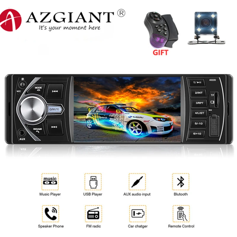 AZGIANT 4inch High Resolution Screen Digital Car Radio Bluetooth 2.0 Hand Free Call Support Rear View Camera FM Remote Control
AZGIANT 4inch High Resolution Screen Digital Car Radio Bluetooth 2.0 Hand Free Call Support Rear View Camera FM Remote Control