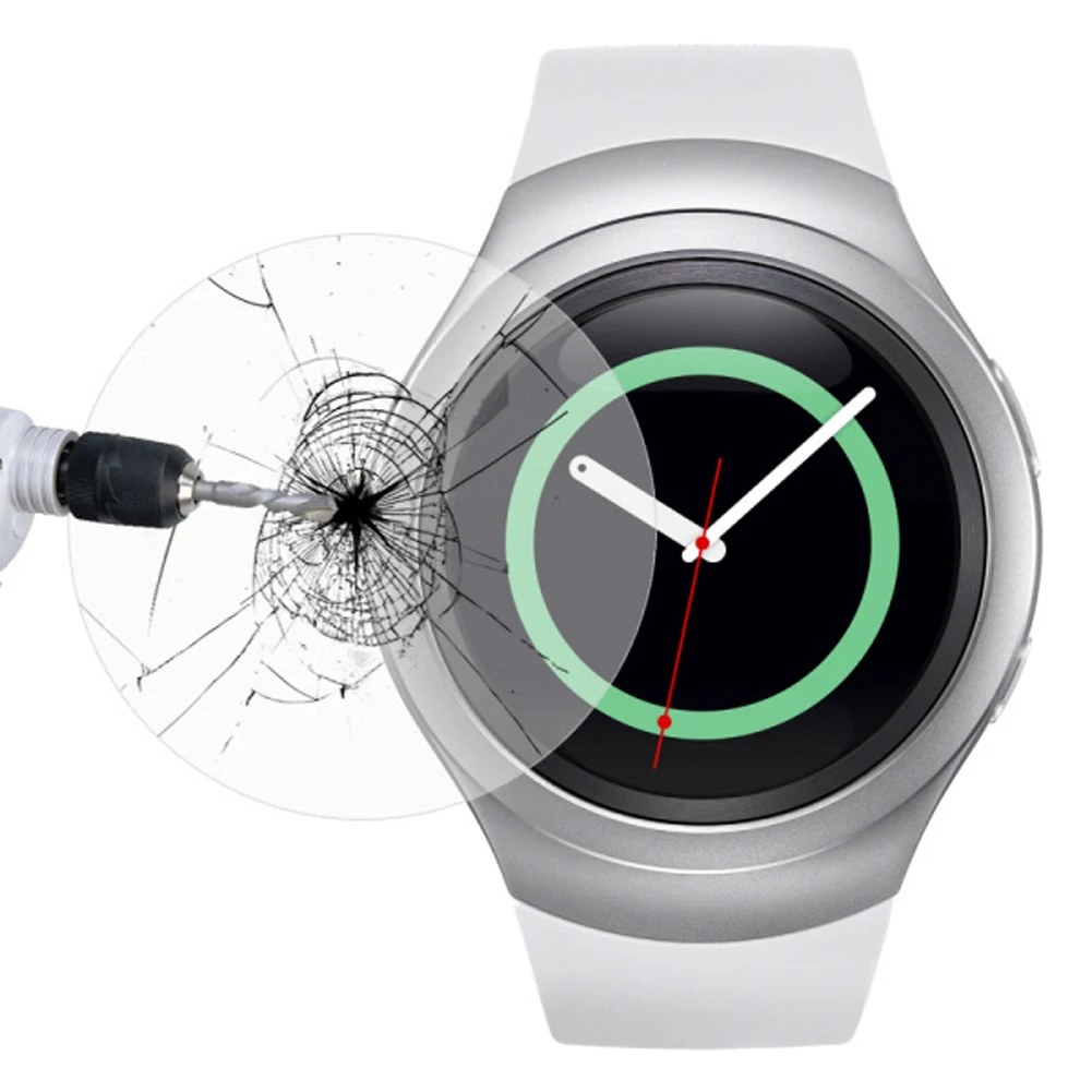 2 Pieces 0.2mm 9H Surface Hardness 2.15D Curved Explosion-proof Tempered Glass Screen Film for Samsung S3 Gear S2
2 Pieces 0.2mm 9H Surface Hardness 2.15D Curved Explosion-proof Tempered Glass Screen Film for Samsung S3 Gear S2