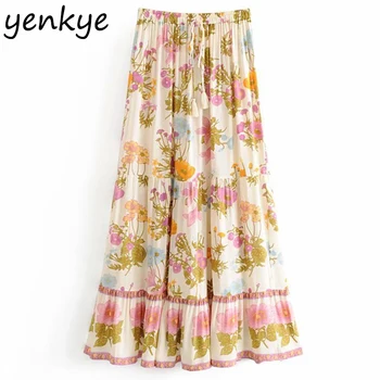 Modis 2019 Floral Print Holiday Boho Long Maxi Skirt Women Drawstring Elastic High Waist A-line Summer Skirt jupe longue DJF8378
Modis 2019 Floral Print Holiday Boho Long Maxi Skirt Women Drawstring Elastic High Waist A-line Summer Skirt jupe longue DJF8378