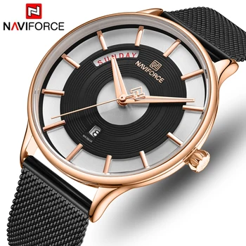 NAVIFORCE Top Brand Men Analog Quartz Watches Men's Simple Business Watch Stainless Steel Mesh Belt Wristwatch Relogio Masculino
NAVIFORCE Top Brand Men Analog Quartz Watches Men's Simple Business Watch Stainless Steel Mesh Belt Wristwatch Relogio Masculino