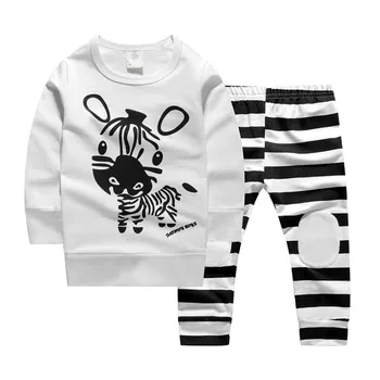 2018 New Spring and Autumn New Baby Cotton Long-Sleeved Cartoon Jacket + Striped Trousers Two-Piece Suit M1
2018 New Spring and Autumn New Baby Cotton Long-Sleeved Cartoon Jacket + Striped Trousers Two-Piece Suit M1