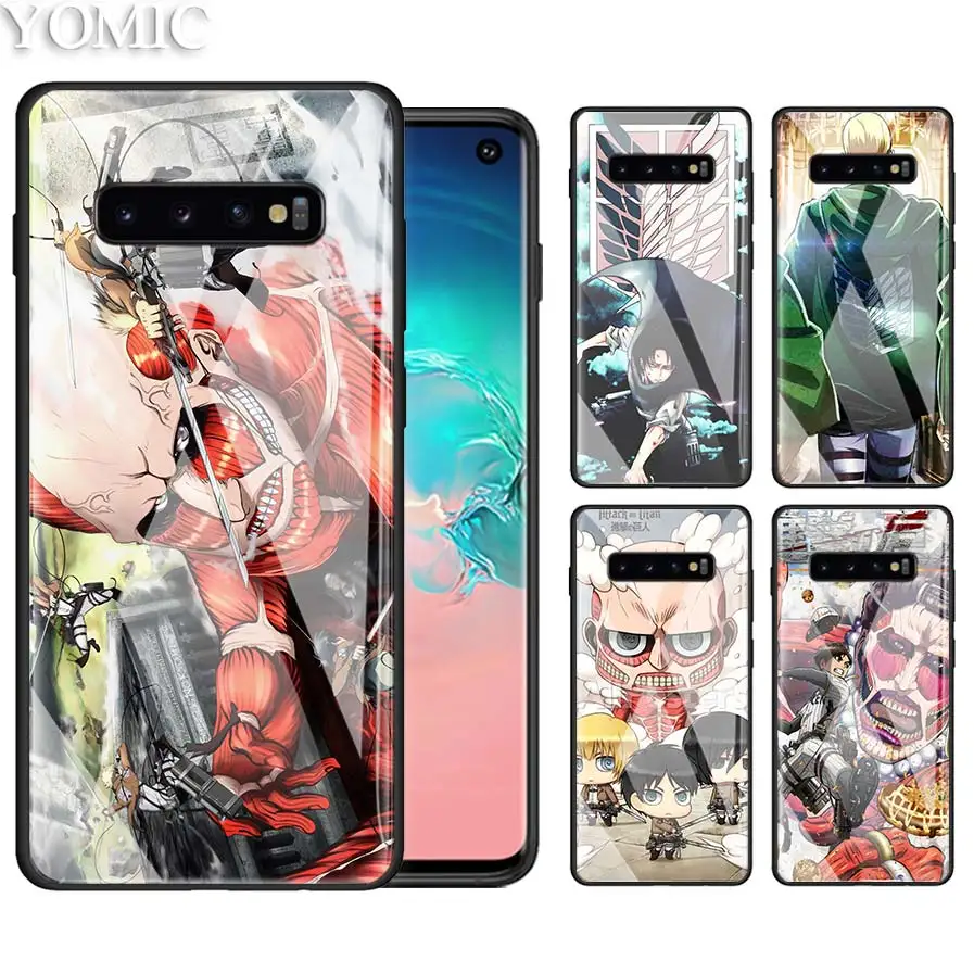 Tempered Glass Phone Case for Samsung Galaxy A50 A30 S10e S9 S8 S10 Plus Note 9 10 Cover Coque Anime Japanese Attack on Titan
Tempered Glass Phone Case for Samsung Galaxy A50 A30 S10e S9 S8 S10 Plus Note 9 10 Cover Coque Anime Japanese Attack on Titan