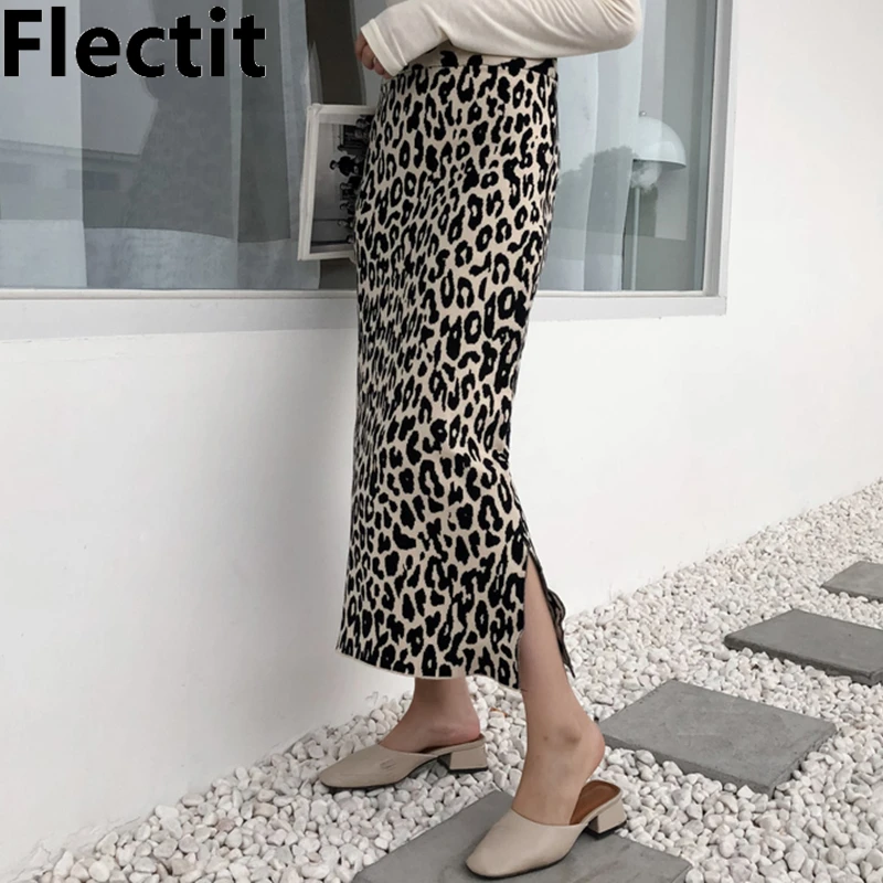 Flectit 2019 Animal Print Midi Skirt Women High Waist Side Split Soft Wool Blend Leopard Bodycon Knitted Midi Skirt
Flectit 2019 Animal Print Midi Skirt Women High Waist Side Split Soft Wool Blend Leopard Bodycon Knitted Midi Skirt