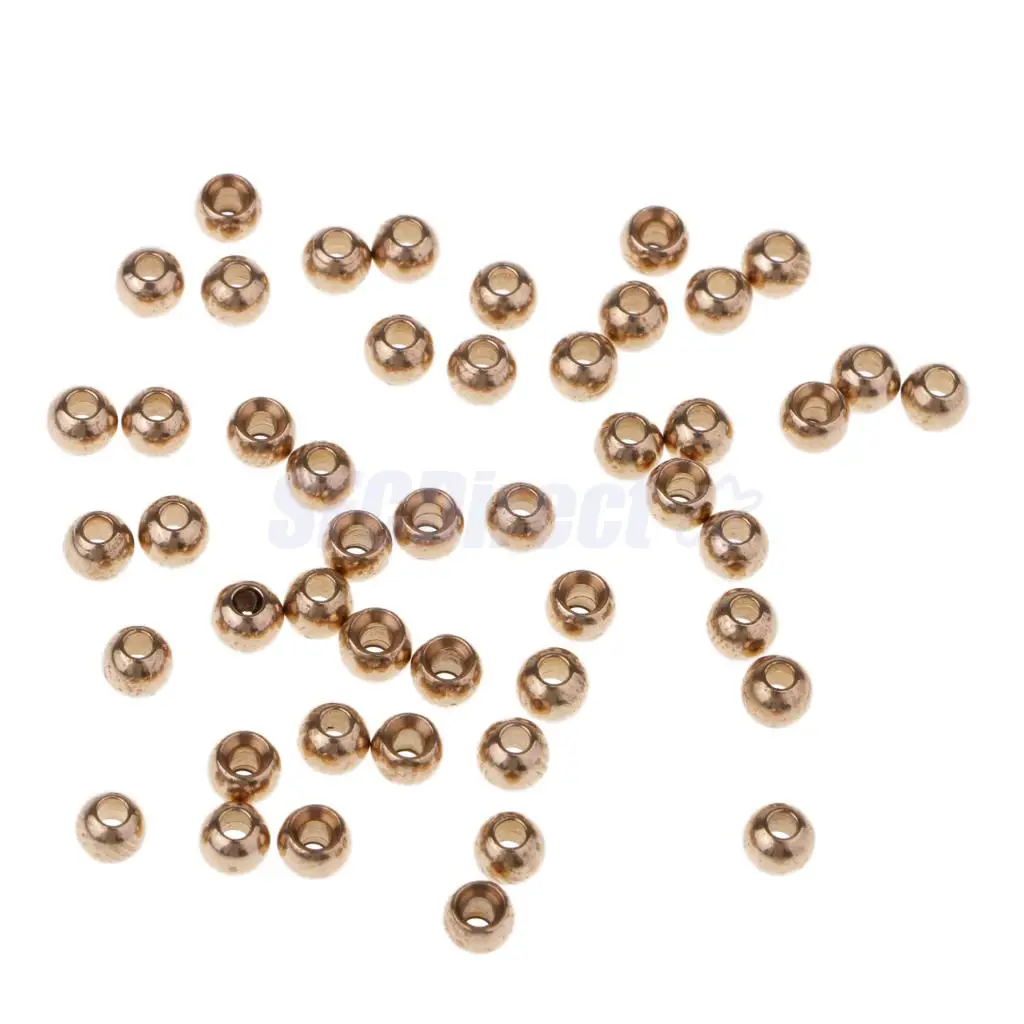 50/100 pieces Fly Tying Beads Assortment Hook Fly Fishing Nymph Belly Eyes Head Ball Bead 2.3mm 2.8mm 3.3mm 3.8mm