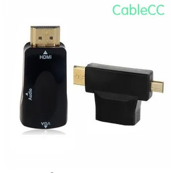 3 in 1 Mini & Micro & HDMI to VGA Output Video Adapter with 3.5mm Audio for Tablet & Projector & Monitor
3 in 1 Mini & Micro & HDMI to VGA Output Video Adapter with 3.5mm Audio for Tablet & Projector & Monitor