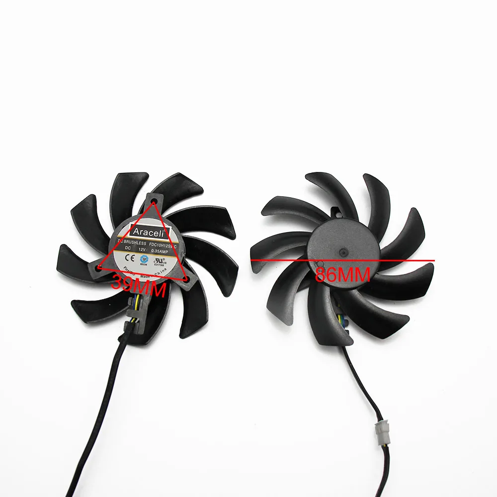 Вентилятор охлаждения для Palit GeForce GTX 1070 Ti 1060 1080 GTX1060 Dual Graphics Card 2 шт./Лот 85