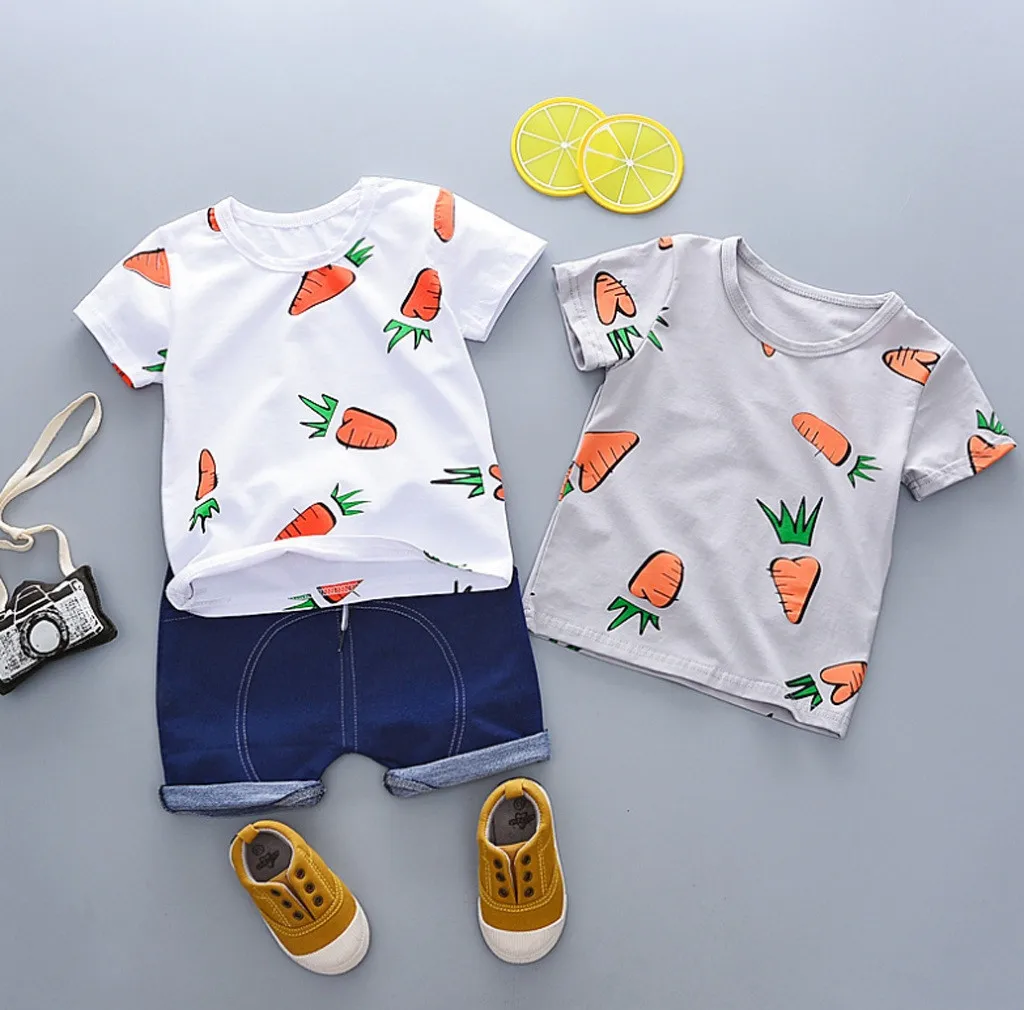 Toddler Baby Kids Boys Carrots T-shirt Tops Tee Solid Short Casual Outfit Set Baby Clothes Set Summer Clothes Sets HOOLER
Toddler Baby Kids Boys Carrots T-shirt Tops Tee Solid Short Casual Outfit Set Baby Clothes Set Summer Clothes Sets HOOLER
