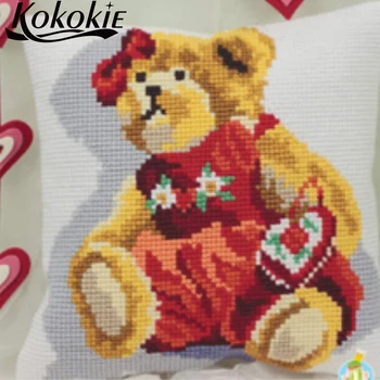 cartoon bear printed cushion 3d mat throw pillow case cotton embroider yarn Needlework kits handicraft cross stitch pillow kits
cartoon bear printed cushion 3d mat throw pillow case cotton embroider yarn Needlework kits handicraft cross stitch pillow kits