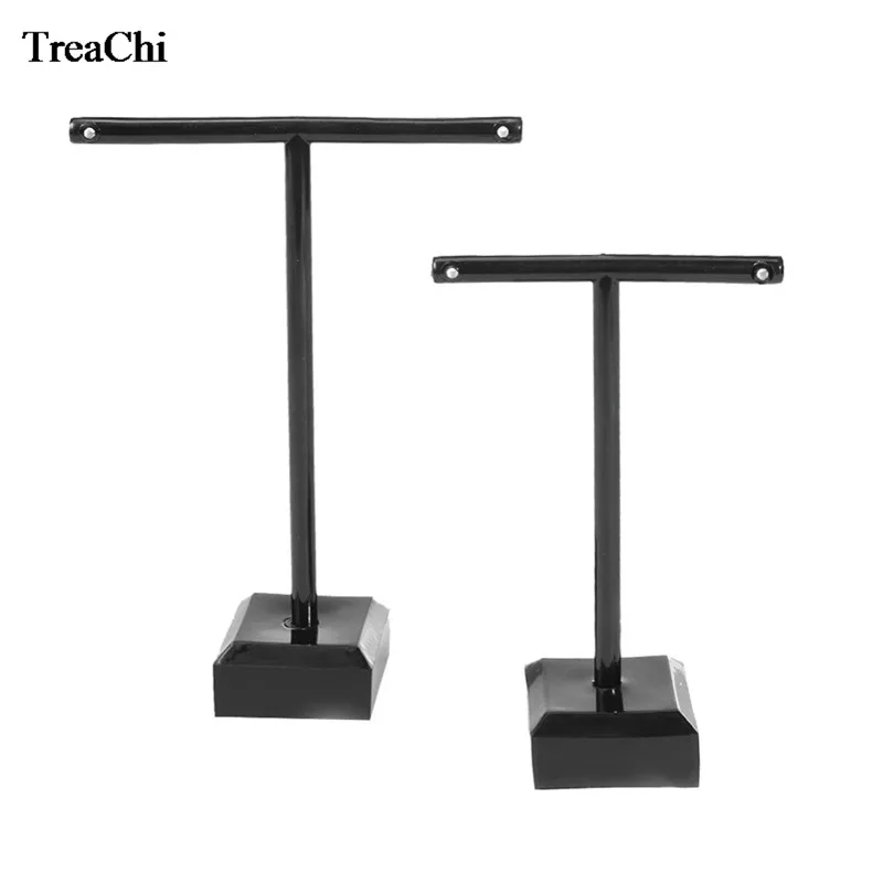 Fashion 2Pcs/Set Black Clear Glass Earring Jewelry Display Rack Glass Stud Organizer Ornament T Bar Hanger Showcase Holder Stand
Fashion 2Pcs/Set Black Clear Glass Earring Jewelry Display Rack Glass Stud Organizer Ornament T Bar Hanger Showcase Holder Stand