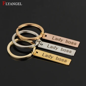 Customied Fashion Keyring Hand Stamped Lady boss Gift For Couples Men Women Best Friend DIY Jewelry Stainless Steel Keychain
Customied Fashion Keyring Hand Stamped Lady boss Gift For Couples Men Women Best Friend DIY Jewelry Stainless Steel Keychain