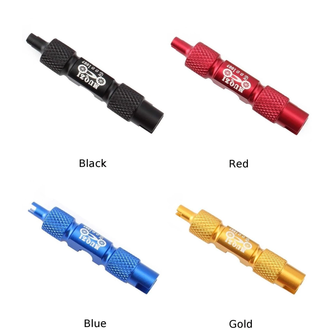Red Skid-proof Dual-head Bike Wrench Valve Core Repair Tool For Schrader Presta